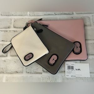 COACH POUCH TRIO COLORBLOCK NWT